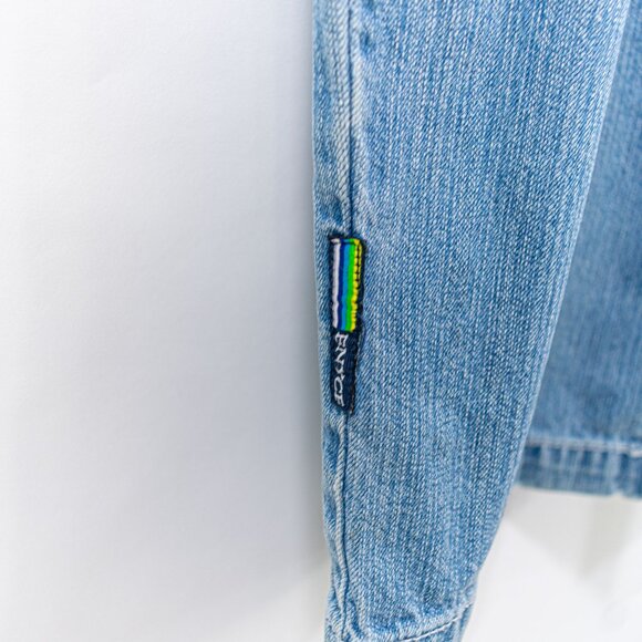 ENYCE Hip Hop Baggy Jeans 44 x 34 Y2K Patch Skater Wide Leg Streetwear - Picture 5 of 16